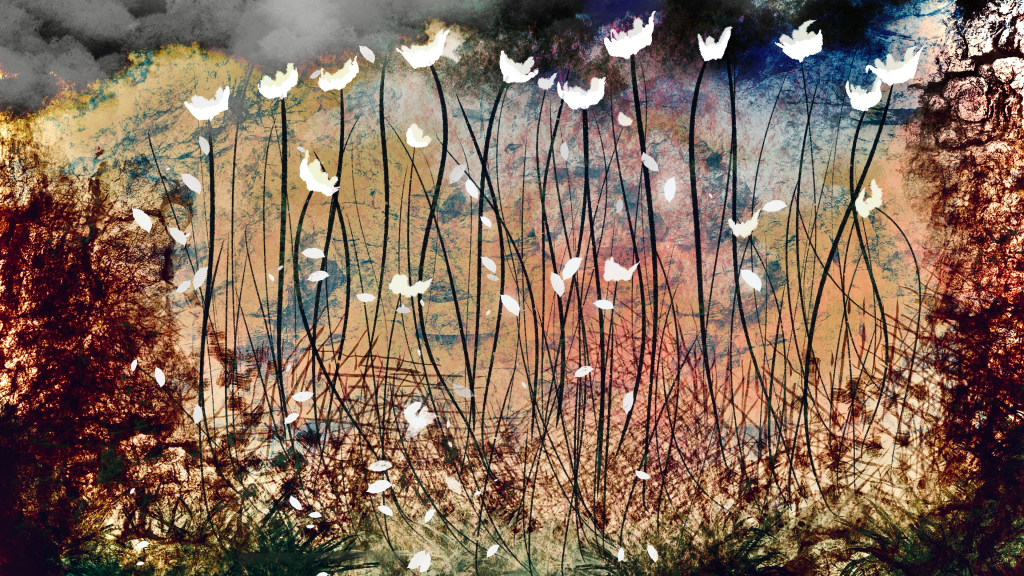 Afterlife, Abstract Sentimental 1/1 Collection, floral abstract by Silvia Anan (aka SQ)