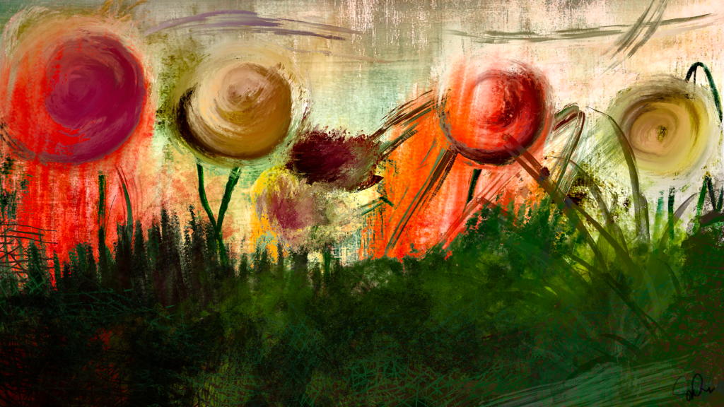 Haute-Bretagne, Abstract Sentimental Edition Collection, floral abstract by Silvia Anan (aka SQ)